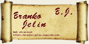 Branko Jelin vizit kartica